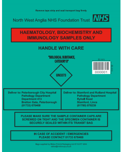 Transport Bag - Haematology/Biochemistry and Immunology