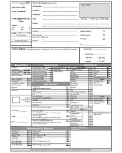 Manual Request Form - Haematology, Immunology, Clinical Chemistry, Blood Transfusion and Microbiology